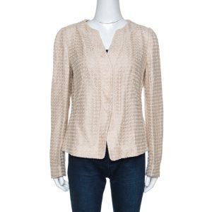 Armani Collezioni Beige Lace Overlay Detail Jacket L, Coats & Jackets - Luxury Closet catalog
