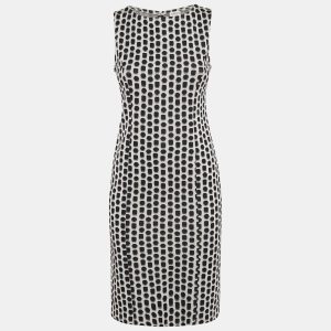 Armani Collezioni White/Black Patterned Jacquard Knit Sleeveless Short Dress S, Dresses - Luxury Closet catalog