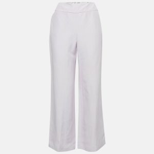 Armani Collezioni Light Purple Crepe Wide-Leg Trousers M, Clothing - Luxury Closet catalog