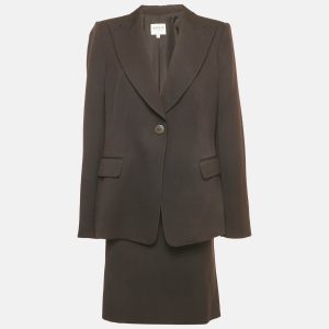 Armani Collezioni Brown Wool Skirt Suit XL, Suits - Luxury Closet catalog
