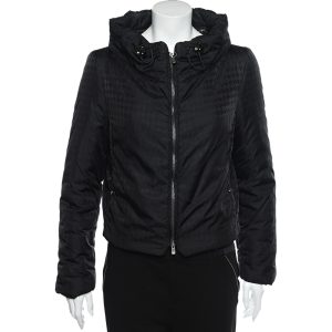Armani Collezioni Black Synthetic Concealed Hood Detail Zip Front Jacket M, Coats & Jackets - Luxury Closet catalog