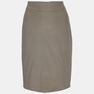 Armani Collezioni Brown Silk Crepe Pencil Skirt M, Skirts - Luxury Closet catalog