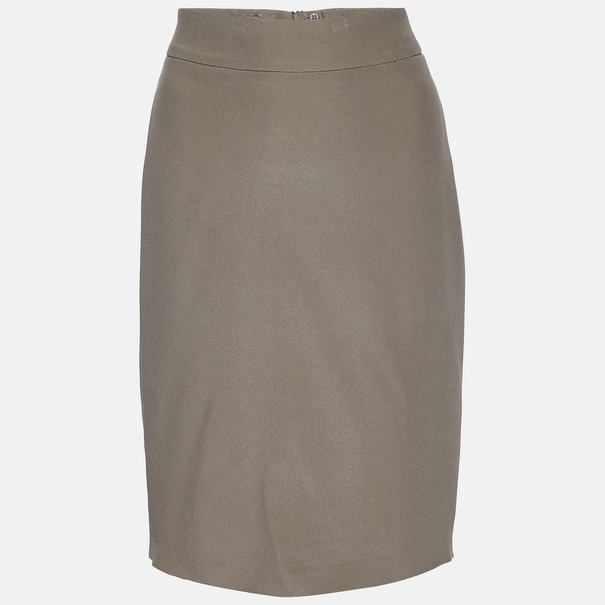 Armani Collezioni Brown Silk Crepe Pencil Skirt M, Skirts - Luxury Closet catalog