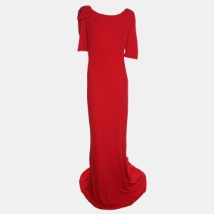Badgley Mischka Red Stretch Crepe Maxi Dress XL, Dresses - Luxury Closet catalog