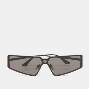 Balenciaga Black/Grey BB0192S Geometric Sunglasses, Sunglasses - Luxury Closet catalog