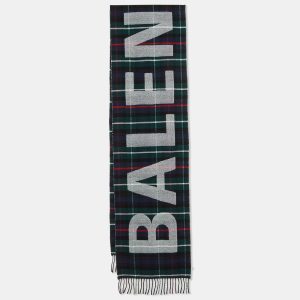 Balenciaga Multicolor Logo Print Wool Scarf, Scarves & Shawls - Luxury Closet catalog