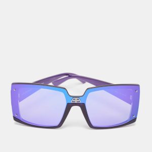 Balenciaga Purple Mirrored BB0081S Squared Sunglasses, Sunglasses - Luxury Closet catalog