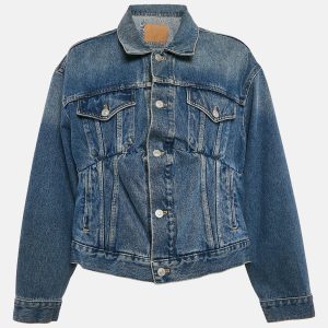 Balenciaga Blue Denim Dart Detail Button Front Jacket S, Coats & Jackets - Luxury Closet catalog