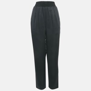 Balenciaga Black Satin Straight Leg Trousers L, Clothing - Luxury Closet catalog