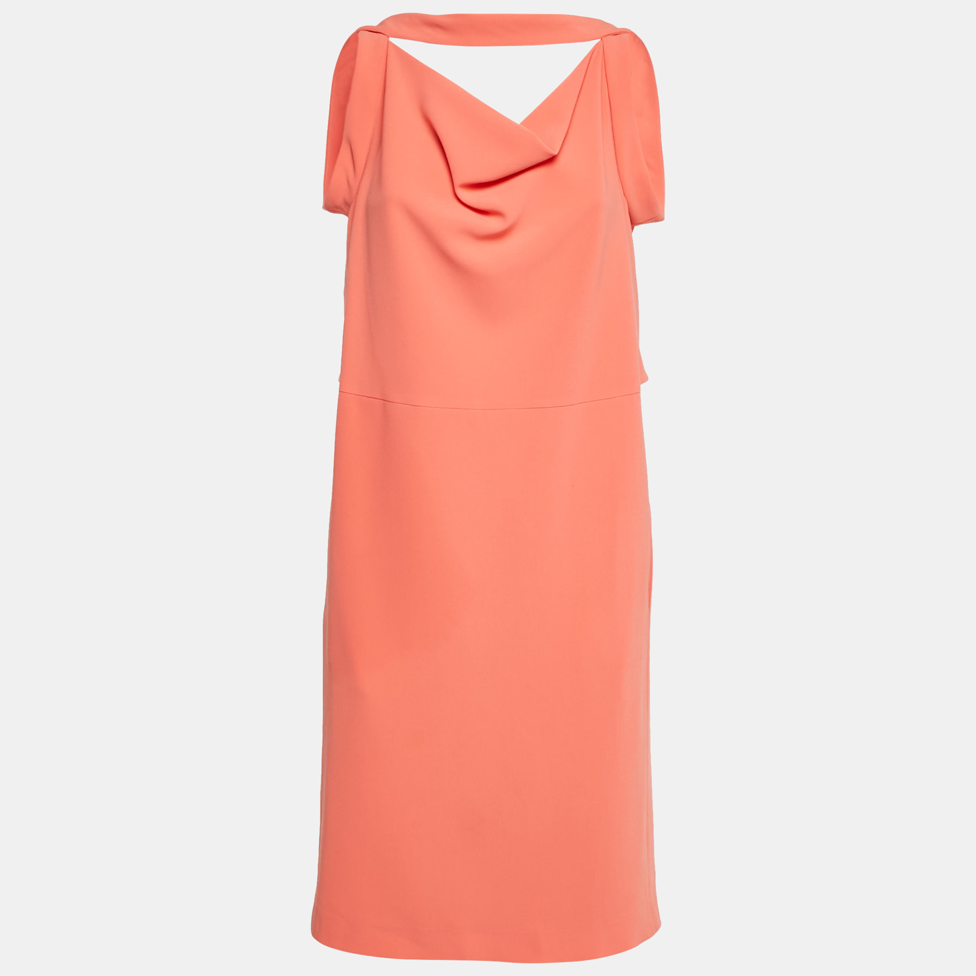 Balenciaga Orange Crepe Sleeveless Midi Dress M, Dresses - Luxury Closet catalog