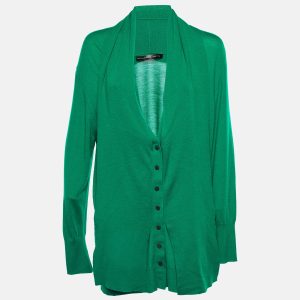 Balenciaga Knits Green Cashmere Button Front Cardigan M, Sweaters & Cardigans - Luxury Closet catalog