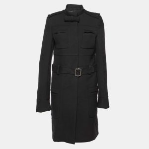 Balenciaga Black Wool Belted Button Front Coat M, Coats & Jackets - Luxury Closet catalog