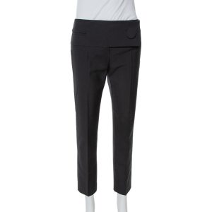 Balenciaga Black Wool Flap Closure Detail Tailored Pants M, Clothing - Luxury Closet catalog