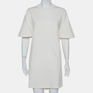 Balenciaga Off White Cotton Knit Oversized T-Shirt Dress M, Dresses - Luxury Closet catalog