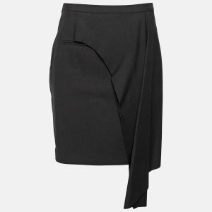 Balenciaga Black Wool Asymmetric Overlay Detailed Skirt M, Skirts - Luxury Closet catalog