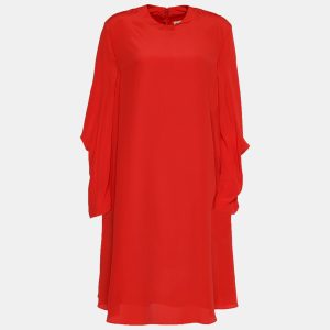 Balenciaga Orange Crepe Oversized Shift Dress S, Dresses - Luxury Closet catalog