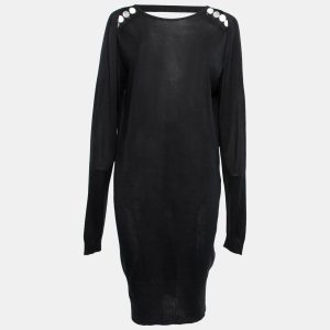 Balenciaga Back Silk Knit Low Back Long Sleeve Dress S, Dresses - Luxury Closet catalog