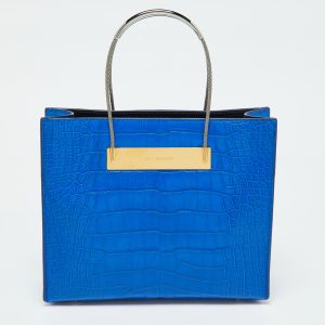 Balenciaga Blue Alligator Leather Cable Handle Tote, Tote Handbags - Luxury Closet catalog