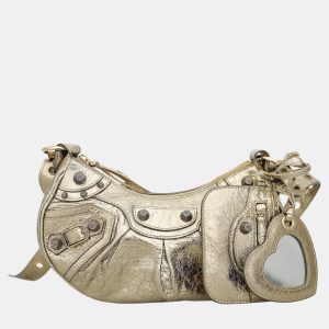 Balenciaga Gold Metallic Leather Le Cagole XS Shoulder Bag, Tote Handbags - Luxury Closet catalog