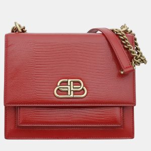 Balenciaga Red Lizard Embossed Leather Small Sharp Shoulder Bag, Shoulder Bags - Luxury Closet catalog