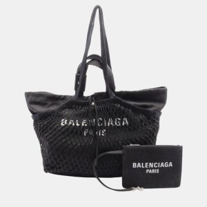 Balenciaga Denim Nylon Black medium Tote Bag, Tote Handbags - Luxury Closet catalog