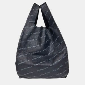 Balenciaga Black Leather Supermarket Shopper Bag, Tote Handbags - Luxury Closet catalog