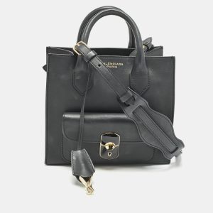Balenciaga Black Leather Mini Padlock All Afternoon Tote, Tote Handbags - Luxury Closet catalog