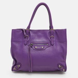 Balenciaga Purple Leather Mini Papier A4 Tote, Tote Handbags - Luxury Closet catalog