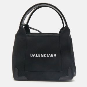 Balenciaga Black/White Canvas and Leather XS Cabas Tote, Tote Handbags - Luxury Closet catalog