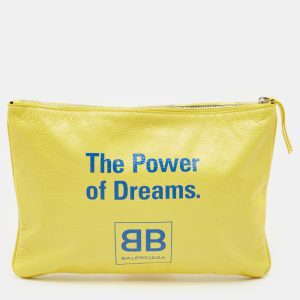 Balenciaga Yellow Leather The Power Of Dreams Pouch, Clutches & Special Occasion Bags - Luxury Closet catalog