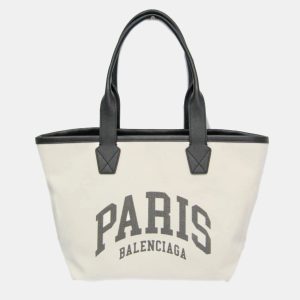 Balenciaga Jumbo Small Canvas Leather Tote Bag Black Off-white, Tote Handbags - Luxury Closet catalog