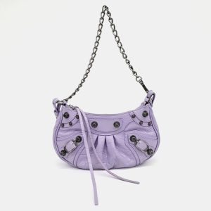 Balenciaga Purple Leather Le Cargol Mini Shoulder Bag, Handbags - Luxury Closet catalog