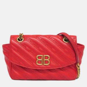 Balenciaga BB Logo Red Leather Shoulder Bag, Handbags - Luxury Closet catalog