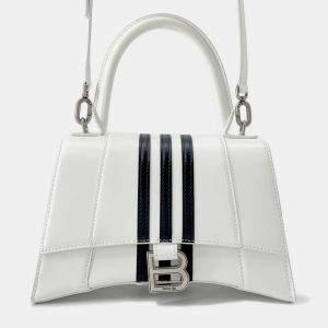 Balenciaga X Adidas Hourglass Small White Leather Shoulder Bag, Satchels - Luxury Closet catalog