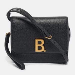 Balenciaga Black Leather B Logo Crossbody Bag, Handbags - Luxury Closet catalog