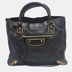 Balenciaga Classic Metallic Edge City Black Leather Bag, Tote Handbags - Luxury Closet catalog