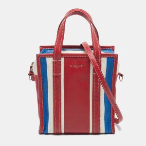 Balenciaga Multicolor Leather XS Bazar Stripe Tote, Tote Handbags - Luxury Closet catalog