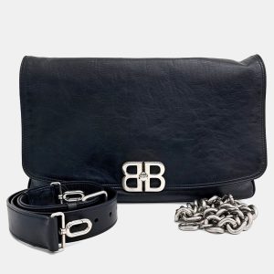 Balenciaga Black Leather Flap BB Soft Bag, Handbags - Luxury Closet catalog