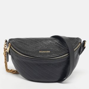 Balenciaga Black Diagonal Quilt Leather Souvenir Belt Bag, Handbags - Luxury Closet catalog