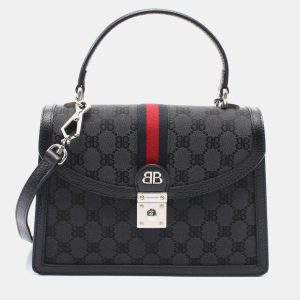 Balenciaga Hacker Project Small Black Canvas Leather Handbag, Satchels - Luxury Closet catalog