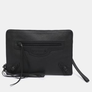 Balenciaga Black Leather Neo Pouch Clutch, Clutches & Special Occasion Bags - Luxury Closet catalog