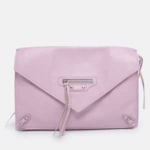 Balenciaga Pink Leather Papier Sight Clutch, Clutches & Special Occasion Bags - Luxury Closet catalog