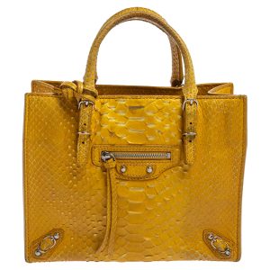 Balenciaga Yellow Python Mini Papier A4 Tote, Tote Handbags - Luxury Closet catalog
