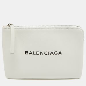 Balenciaga White Leather Zip Pouch, Clutches & Special Occasion Bags - Luxury Closet catalog