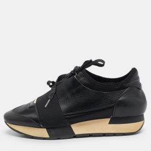Balenciaga Black Leather and Fabric Race Runner Sneakers Size 37, Athletic Shoes & Sneakers - Luxury Closet catalog