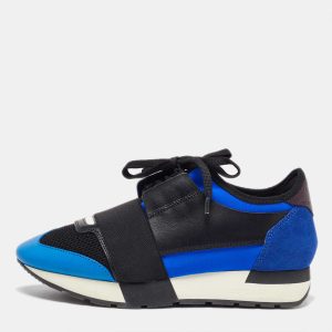 Balenciaga Blue Leather, Mesh and Suede Race Runner Low Top Sneakers Size 37, Athletic Shoes & Sneakers - Luxury Closet catalog