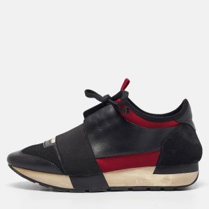 Balenciaga Black Fabric Leather Race Runner Lace Up Sneakers Size 36, Athletic Shoes & Sneakers - Luxury Closet catalog
