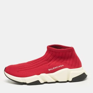 Balenciaga Red Knit Fabric Speed Trainer Slip On Sneakers Size 40, Athletic Shoes & Sneakers - Luxury Closet catalog
