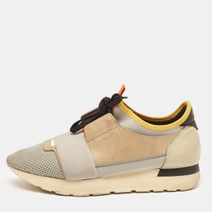 Balenciaga Grey Leather and Mesh Race Runner Lace Up Sneakers Size 39, Athletic Shoes & Sneakers - Luxury Closet catalog