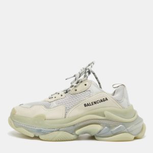 Balenciaga Grey Leather and Mesh Triple S Clear Lace Up Sneakers Size 38, Athletic Shoes & Sneakers - Luxury Closet catalog